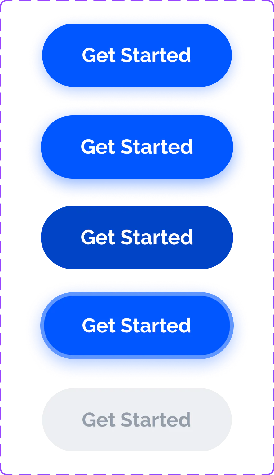 Primäre Buttons in Blau
