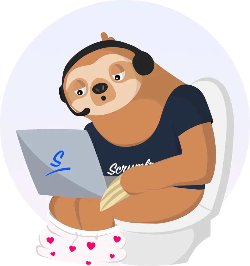 Stan arbeitet am Laptop